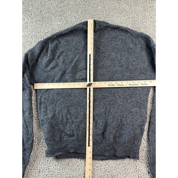 Hutson Harbour Sweater Mens XL Gray Lambswool Elbow Patch Pullover FLAW - Picture 9 of 12